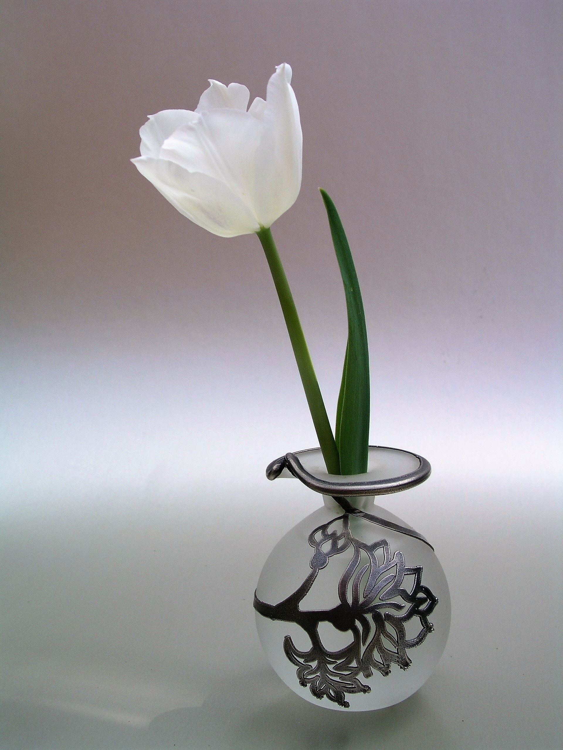 sympathy flowers in a vase