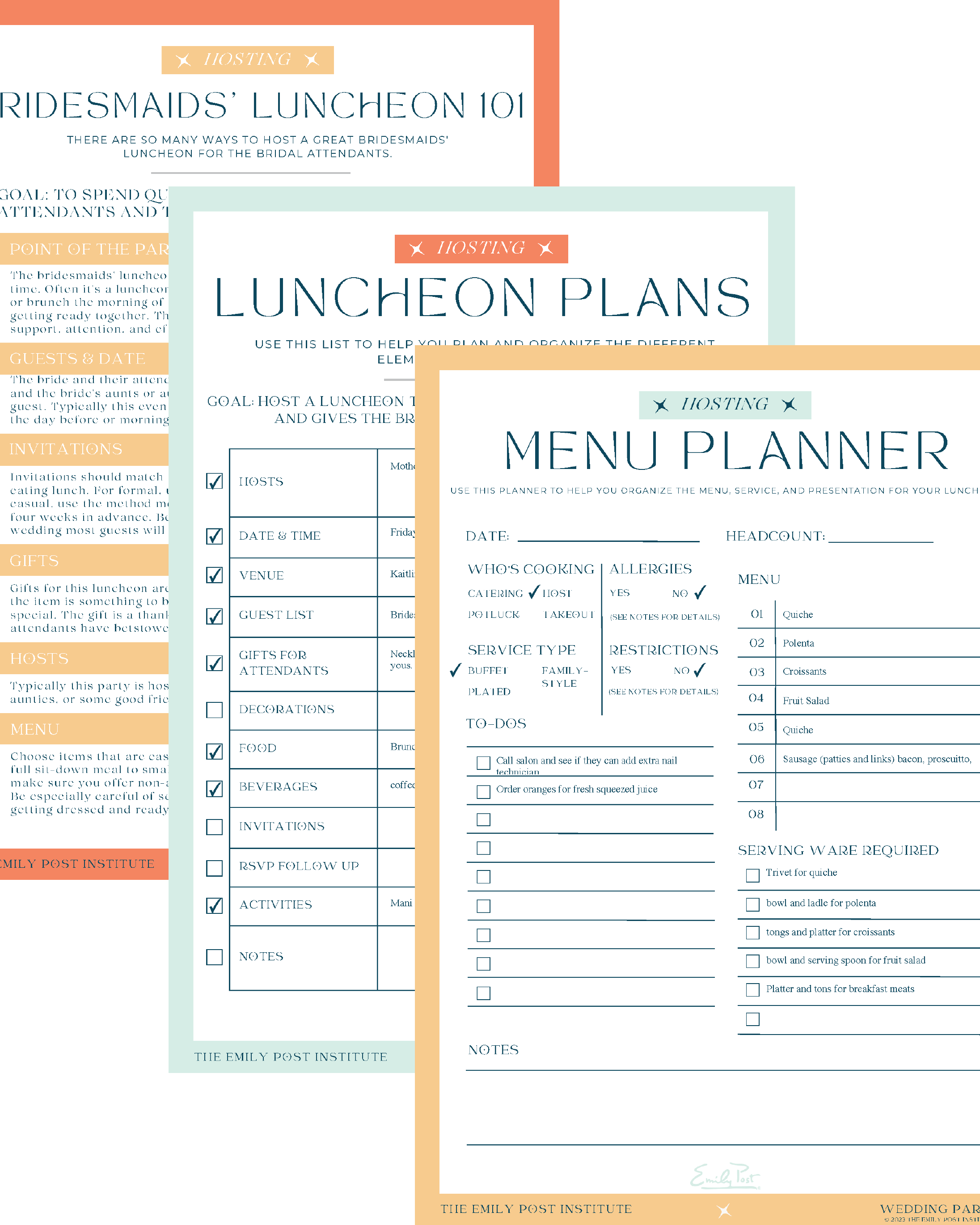 Bridesmaids' Luncheon Digital Planner